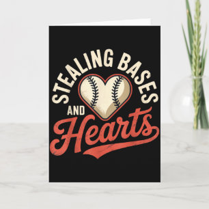 Carte Vole des bases et des cœurs Jeux de mots baseball 