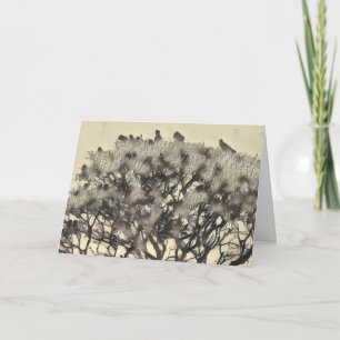 Carte Volée d'oiseaux dans un arbre