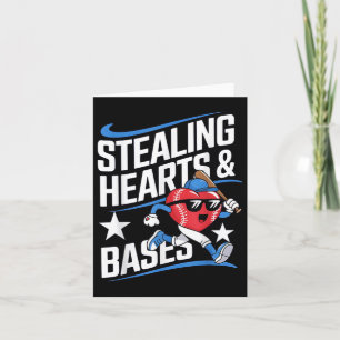 Carte Voler des cœurs et des bases Baseball Saint-Valent