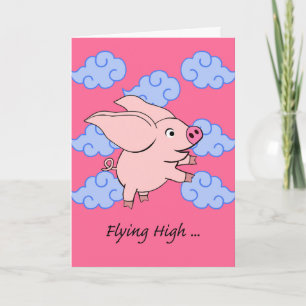 Carte Voler haut dans l'année du cochon du Nouvel An