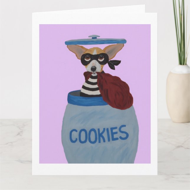 Carte Voleur de biscuits Chihuahua (Devant)