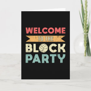 Carte Volley-ball Bienvenue Au Block Party Beach Ball