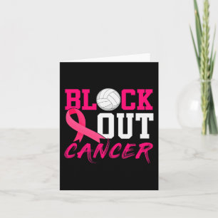 Carte Volleyball Cancer du sein Sensibilisation Bloquer