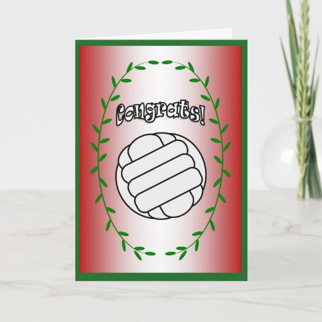 Carte Volleyball - Félicitations ! (Devant)