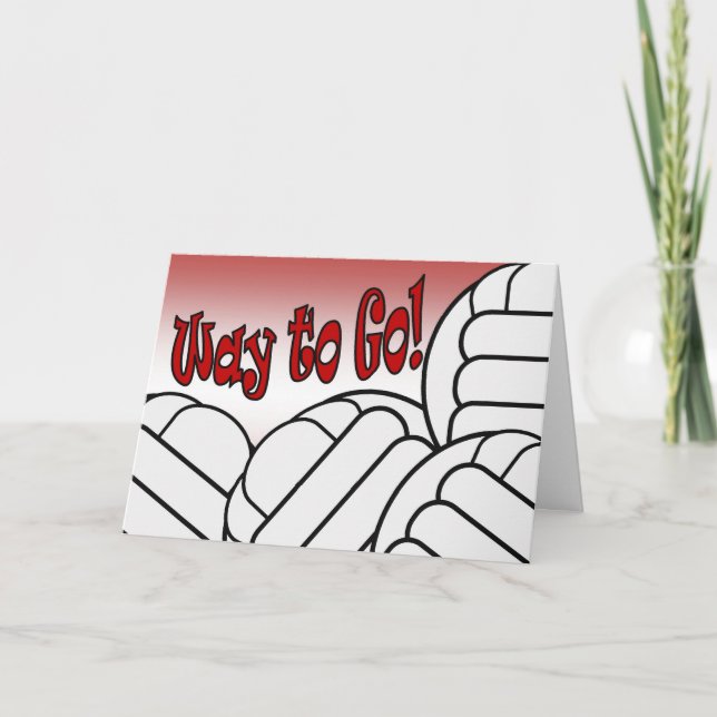 Carte Volleyball - manière d'aller ! Congrats ! (Devant)