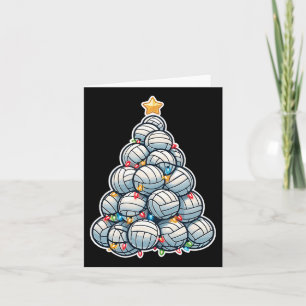 Carte Volleyball Père Noël Xmas Tree amusant Joueur de N
