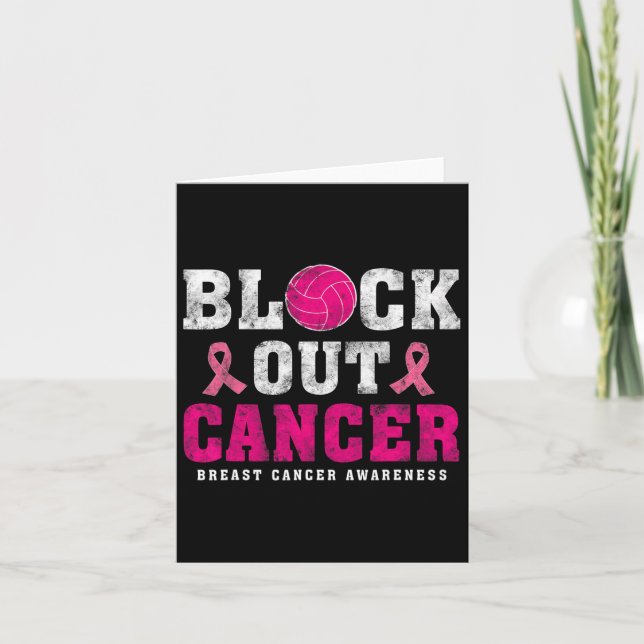 Carte Volleyll Sensibilisation au cancer du sein Bloquer (Devant)