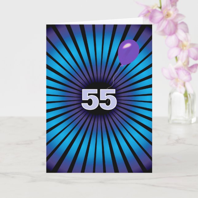 Carte Vortex Abstrait Pour 55e anniversaire (Orchidée)