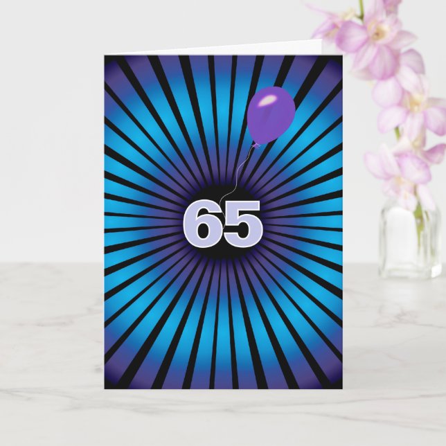 Carte Vortex Abstrait Pour 65e anniversaire (Orchidée)