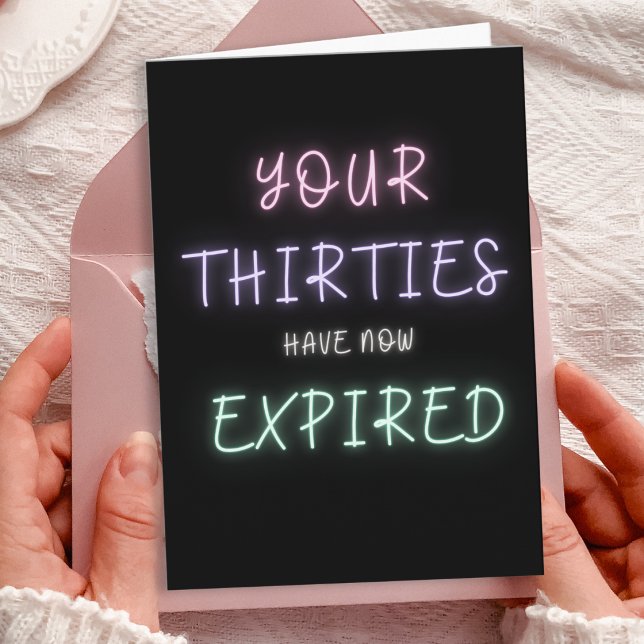 Carte Vos 30 ans ont expiré - Funny 40e Anniversaire (Créateur téléchargé)