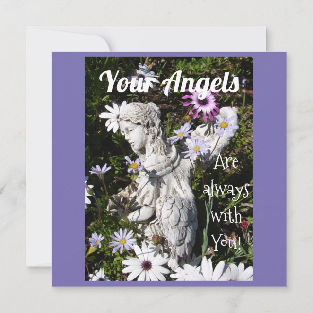 Carte Vos anges sont toujours avec vous Floral Angel Fla (Devant)