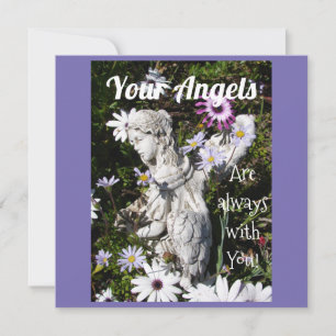 Carte Vos anges sont toujours avec vous Floral Angel Fla