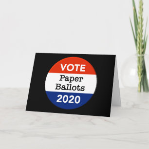 Carte Vote Bulletin de vote Élection présidentielle 2020