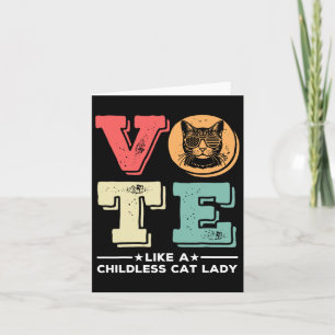 Carte Voter Rétro Comme Une Femme Sans Enfant Voter Prés