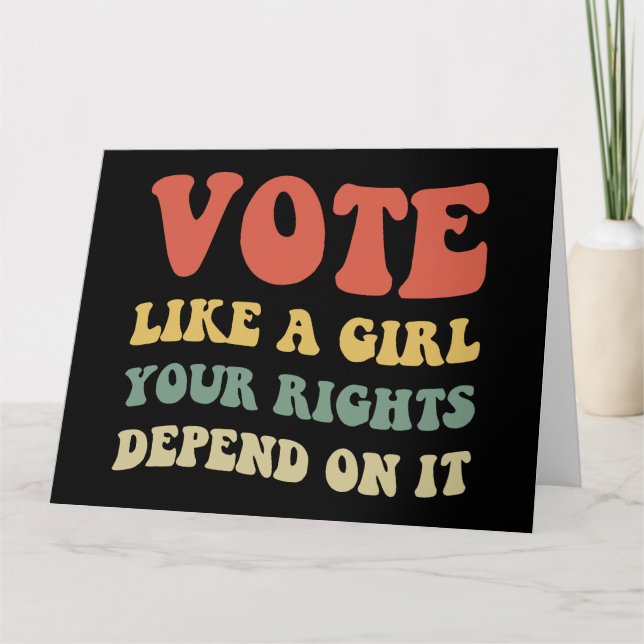 Carte Votez comme une fille, vos droits en dépendent IV (Devant)