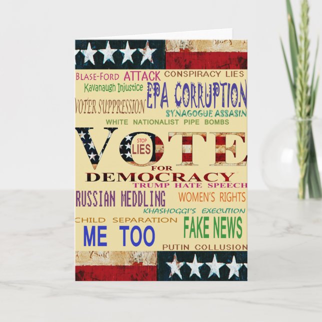 Carte Votez pour la démocratie (Devant)