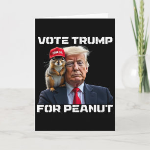 Carte Votez Trump pour Peanut l'écureuil 2