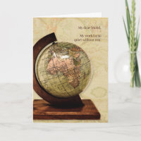 Votre ami Old World Map Style Vintage
