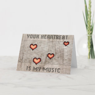 Carte Votre battement de coeur est mon greetingcard