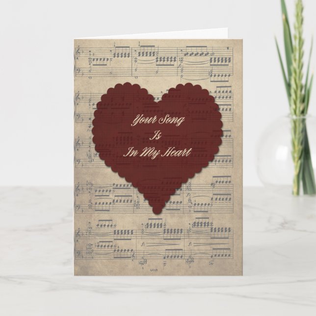 Carte Votre chanson Saint Valentin (Devant)