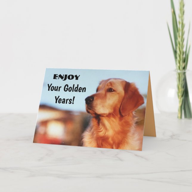 Carte Votre chien de rêve années dorées retraite Wish Go (Devant)