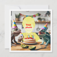 Votre enfant avec des caméléons, anniversaire de l