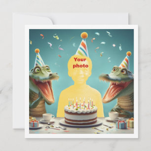 Carte Votre enfant avec des crocodiles, fête d'anniversa
