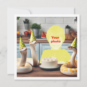 Carte Votre enfant avec des serpents, anniversaire serpe
