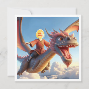 Carte Votre enfant voyageant sur un dragon asiatique, ca