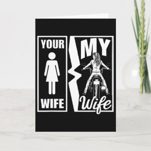 Carte Votre femme est simple Ma femme Biker Wife Saint-V