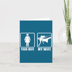 Carte Votre femme ma femme conjoint mari billard 8 ball