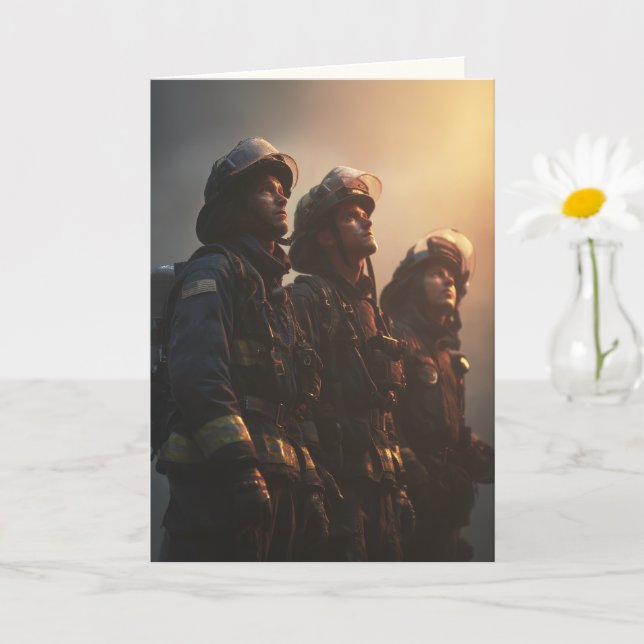 Carte "Votre feu vit encore" Sympathie (Petite plante)