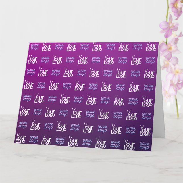 Carte Votre logo | 2 Images téléchargées ou logos profes (Orchidée)