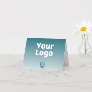 Carte Votre logo avec code QR modifiable et ombre dégrad