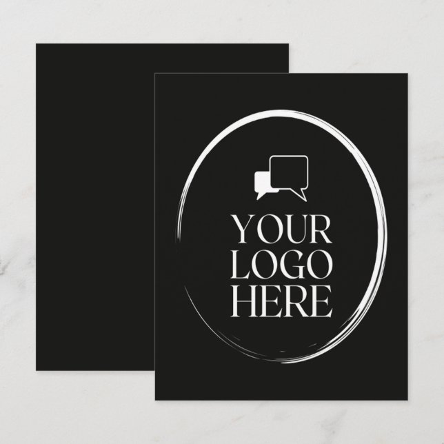 Carte Votre logo ici Moderne  (Devant / Derrière)