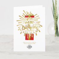 Votre logo Red Gift Gold Fireworks Group Anniversa
