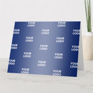 Carte Votre logo simple répétitif Dégradé bleu