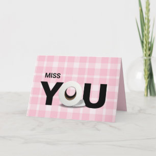 Carte Votre papier toilette rouleau rose platine