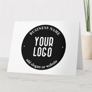 Carte Votre texte et votre logo téléchargé   Noir et bla