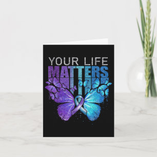 Carte Votre vie Violet Ribbon Prévention Suicide