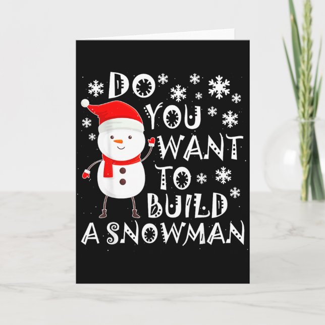 Carte Voulez-Vous Construire Un Bonhomme De Neige Doux B (Devant)