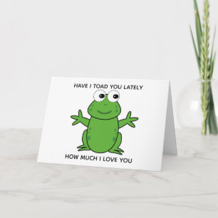 Carte Vous ai-je récemment grenouillé Mignon Message d'a