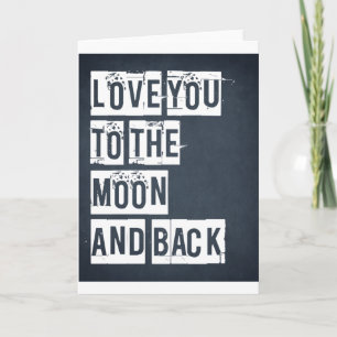 Carte Vous Aimez À La Lune Et À L'Arrière
