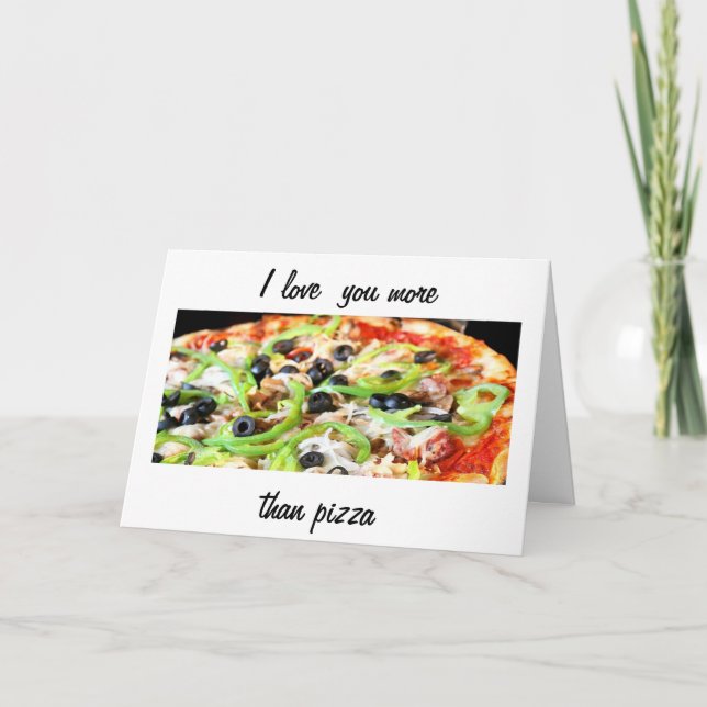 CARTE VOUS AIMEZ PLUS QU'UN ANNIVERSAIRE PIZZA-HEUREUX (Devant)