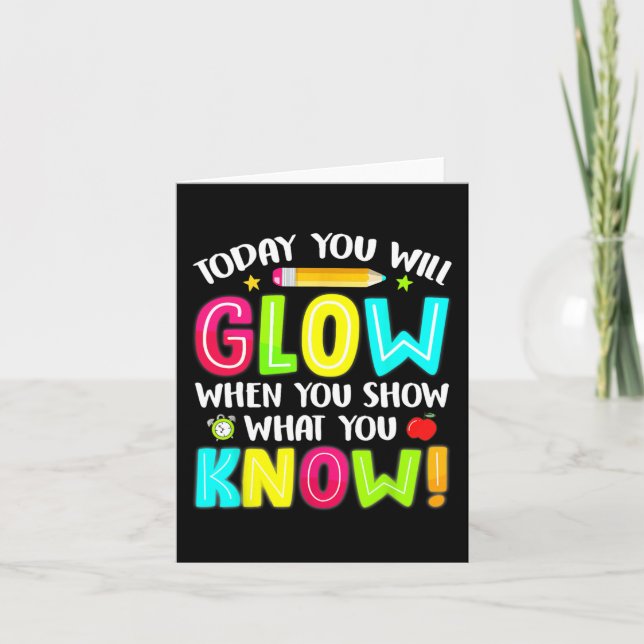 Carte Vous Allez Glow Fundy Test Test Test Jour Enseigna (Devant)