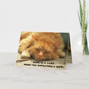 Carte Vous attendiez-vous à un cadeau ? C'est mignon. Me