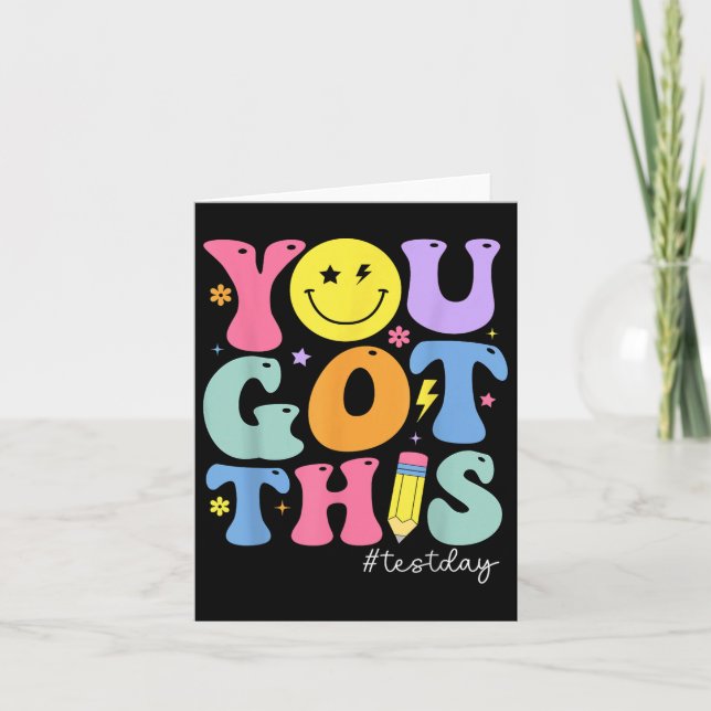 Carte Vous avez ce jour de test Motivation Jour de test  (Devant)