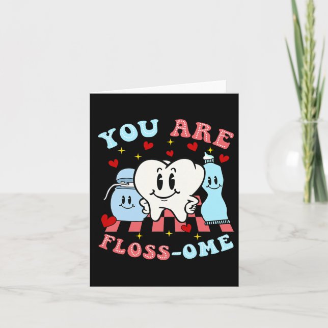 Carte Vous avez de mignonnes dents Floss-ome  (Devant)