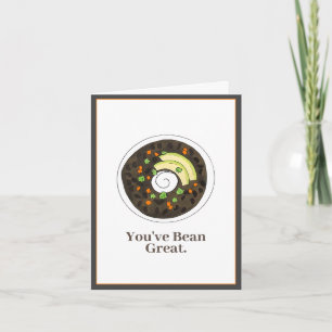 Carte Vous avez été un grand Merci de soupe aux haricots