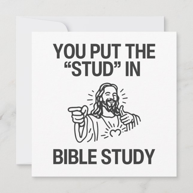 Carte Vous Avez Mis "Stud" Dans L'Étude De La Bible (Devant)
